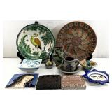 Large Group Signed Hand Painted Pottery