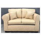 New Faux Leather Tan Loveseat