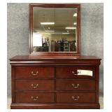 New Mahogany Tone Dresser w/ Mirror
