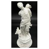 Antique French Bisque Porcelain Saint Statue,