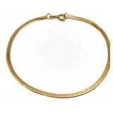 14K Gold Herringbone Bracelet