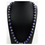 Chinese Silver Clasp Cloisonne Beaded Necklace
