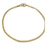 Italian 14K Gold Herringbone Bracelet