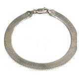 Italian Sterling Silver Herringbone Bracelet