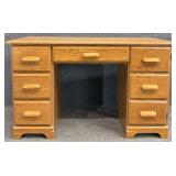 Oak Tone Kneehole Desk