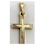 14K Gold Cross Pendant