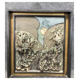 Large 3D Abstract Pottery Sculpture Wall Art