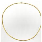 Italian 14K Gold Herringbone Necklace