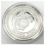 USMC One Ounce .999 Silver Round