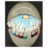 Murano Floral Art Glass Paperweight