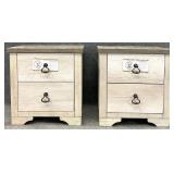 Pair New Farmhouse Style Nightstands