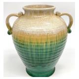 Double Handle Glazed Pottery Vase