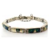 Vintage Navajo Calvin Begay Sterling Inlay