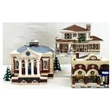 3 Dept 56 Christmas Snow Village Houses