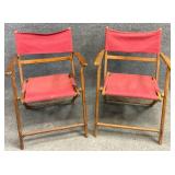Pair Vintage Folding Chairs