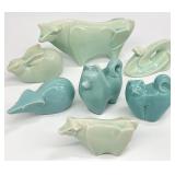 Asian Zodiac Pottery Figurines