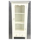 Small White Glass Door Cabinet