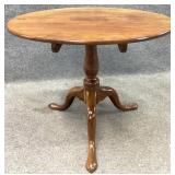 Antique Pedestal Base Round Table