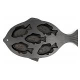 Old Mountain Cast Iron Fish Cornbread Pan