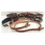 Vintage Women's & Men's Tooled Leather Belts &