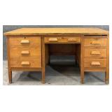Large Vintage Oak Desk