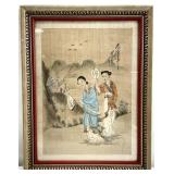 Vintage Japanese Silk Painting