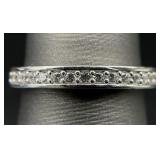 Sterling Silver CZ Eternity Ring, Sz 6