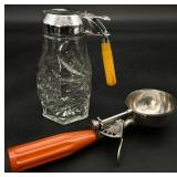 2pc Bakelite Handle Ice Cream Scoop & Syrup