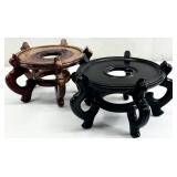 2 Chinese Oriental 6 ' Wood Plant / Vase Stands