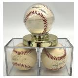 3 Vintage Autographed Baseballs
