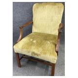 Vtg Mahogany Frame Arm Chair
