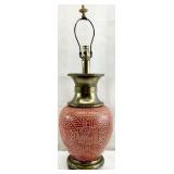 Chapman Chinoiserie Etched Ceramic & Brass Lamp