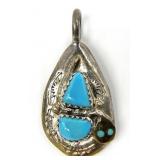 Effie Calavaza Zuni Sterling Turquoise Snake