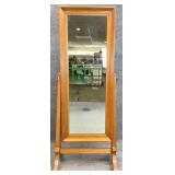 Maple Frame Cheval Mirror