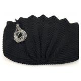 1940s Corde Crochet Clutch Purse w/ Lucite Pull