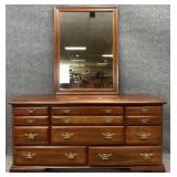 Cherry Triple Dresser w/ Mirror