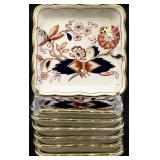 7 Booths England Fresian Imari Butter Pat Dishes