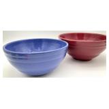 2 Vintage Pottery Mixing Bowls