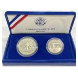 1986 US Liberty Half & Whole Dollar Coin Set