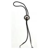 Zuni Native American Sterling Multi Stone Bolo Tie