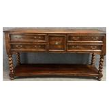 Oak Barley Twist Sideboard