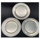 3pc S. Kirk & Alvin Sterling Silver B&B Plates