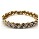 Multi Tone Sterling Vermeil X Links Bracelet