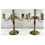 2 International Silver Co. Gold Tone Candelabras
