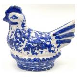 Signed Shard Pottery Hen on Nest
