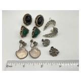 Sterling Silver Screw Back Earrings Group