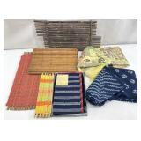 Asian Embroidered Tablecloth, Japanese Linen &