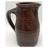 Antique Hand Thrown Stoneware Pottery Jug