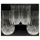 4 Cristal D'Arques Durand Longchamp Glasses