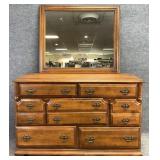 Maple Dresser & Mirror